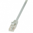 Patch cord U/UTP 5e lanko CCA PVC šedá 0,25m 26AWG