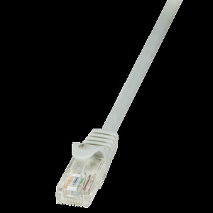 Patch cord U/UTP 5e lanko CCA PVC šedá 0,25m 26AWG