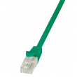 Patch cord U/UTP 5e lanko CCA PVC zelená 0,25m 26AWG