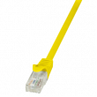 Patch cord U/UTP 5e lanko CCA PVC žlutá 0,25m 26AWG