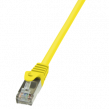 Patch cord F/UTP 5e lanko CCA PVC žlutá 0,5m 26AWG tienený