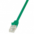 Patch cord U/UTP 5e lanko CCA PVC zelená 1m 26AWG
