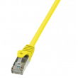 Patch cord F/UTP 5e lanko CCA PVC žlutá 1m 26AWG tienený