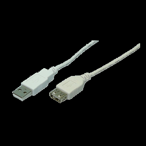 Kabel USB 2.0 USB A zásuvka, vidlice USB A easy niklovaný 3m