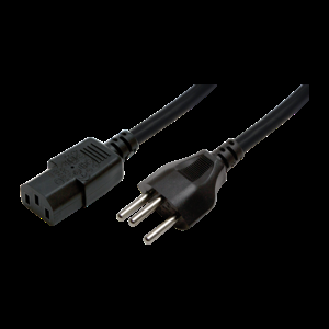 Kabel IEC C13 zásuvka, vidlice SEV-1011 (J) 1,8m černá 10A