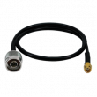 Kabel 50Ω 500mm N vidlice, RP-SMA vidlice tienený černá