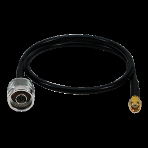 Kabel 50Ω 500mm N vidlice, RP-SMA vidlice tienený černá