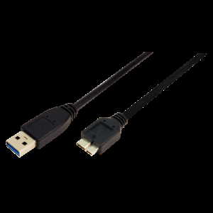 Kabel USB 3.0 USB B micro vidlice niklovaný 2m černá 28AWG