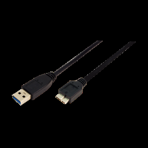 Kabel USB 3.0 USB B micro vidlice niklovaný 3m černá 28AWG