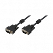 Kabel D-Sub 15pin HD vidlice, z obou stran černá 5m