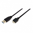 Kabel USB 3.0 USB A vidlice, USB B micro vidlice niklovaný