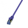 Patch cord S/FTP 6a lanko Cu LSZH fialová 1m 27AWG