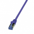 Patch cord S/FTP 6a lanko Cu LSZH fialová 2m 27AWG