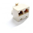 Rozbočovač RJ45 zásuvka x2,RJ45 vidlice vývody 8p8c