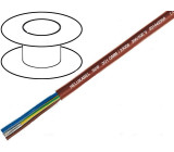 Kabel SiHF CU licna 3x2,5mm2 silikonový kaučuk hnědo-červená
