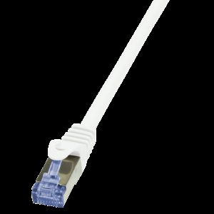 Patch cord S/FTP 6a lanko Cu LSZH bílá 1,5m 27AWG