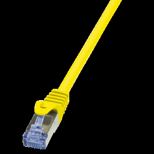 Patch cord S/FTP 6a lanko Cu LSZH žlutá 1,5m 27AWG