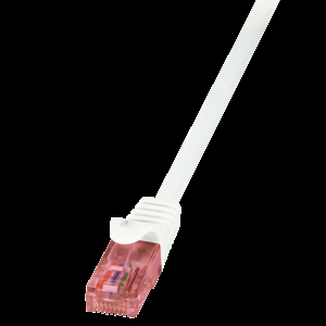 Patch cord U/UTP 6 lanko Cu LSZH bílá 1,5m RJ45 vidlice