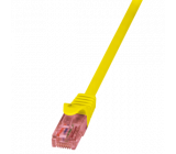Patch cord U/UTP 6 lanko Cu LSZH žlutá 1,5m RJ45 vidlice