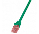 Patch cord U/UTP 6 lanko Cu LSZH zelená 1,5m RJ45 vidlice