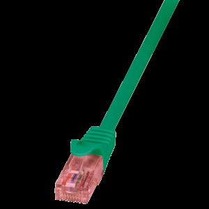 Patch cord U/UTP 6 lanko Cu LSZH zelená 1,5m RJ45 vidlice