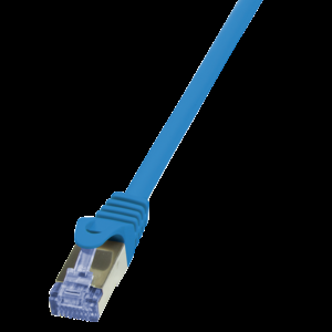 Patch cord S/FTP 6a lanko Cu LSZH modrá 1,5m 27AWG