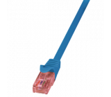 Patch cord U/UTP 6 lanko Cu LSZH modrá 1,5m RJ45 vidlice