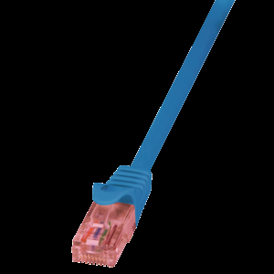 Patch cord U/UTP 6 lanko Cu LSZH modrá 1,5m RJ45 vidlice