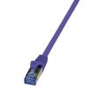 Patch cord S/FTP 6a lanko Cu LSZH fialová 0,5m 27AWG