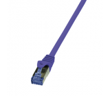 Patch cord S/FTP 6a lanko Cu LSZH fialová 0,5m 27AWG