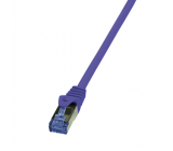 Patch cord S/FTP 6a lanko Cu LSZH fialová 0,25m 27AWG