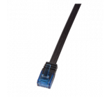 Patch cord U/UTP 6 lanko Cu PVC černá 3m 32AWG