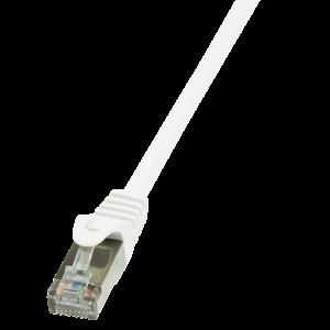 Patch cord F/UTP 6 lanko CCA PVC bílá 2m 26AWG tienený