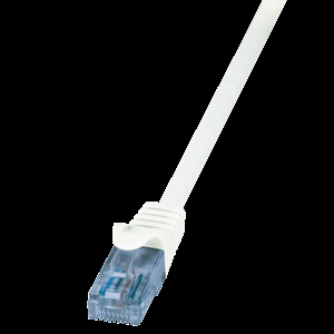 Patch cord U/UTP 6a lanko CCA PVC bílá 1m 26AWG