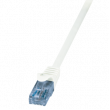 Patch cord U/UTP 6a lanko CCA PVC bílá 2m 26AWG