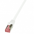 Patch cord S/FTP 6 lanko Cu LSZH bílá 1m 27AWG