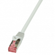 Patch cord S/FTP 6 lanko Cu LSZH šedá 1m 27AWG