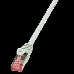 Patch cord S/FTP 6 lanko Cu LSZH šedá 1m 27AWG