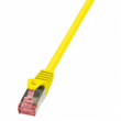 Patch cord S/FTP 6 lanko Cu LSZH žlutá 1m 27AWG