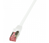 Patch cord S/FTP 6 lanko Cu LSZH bílá 5m 27AWG