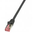 Patch cord S/FTP 6 lanko Cu LSZH černá 1m 27AWG