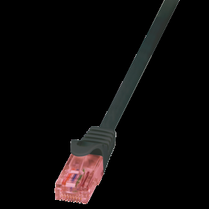 Patch cord U/UTP 6 lanko Cu LSZH černá 2m 26AWG