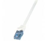 Patch cord U/UTP 6a lanko CCA PVC bílá 1,5m 26AWG