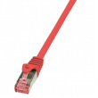 Patch cord S/FTP 6 lanko Cu LSZH červená 1m 27AWG