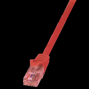 Patch cord U/UTP 6 lanko Cu LSZH červená 1m 26AWG