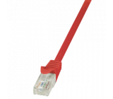 Patch cord U/UTP 5e lanko CCA PVC červená 2m 26AWG