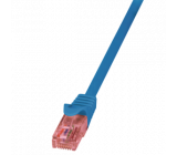 Patch cord U/UTP 6 lanko Cu LSZH modrá 10m 26AWG