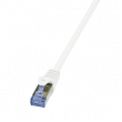 Patch cord S/FTP 6a lanko Cu LSZH bílá 1m 26AWG