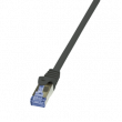 Patch cord S/FTP 6a lanko Cu LSZH černá 1m 26AWG