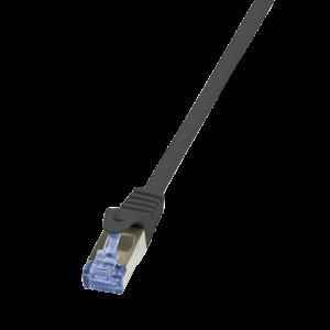 Patch cord S/FTP 6a lanko Cu LSZH černá 1m 26AWG